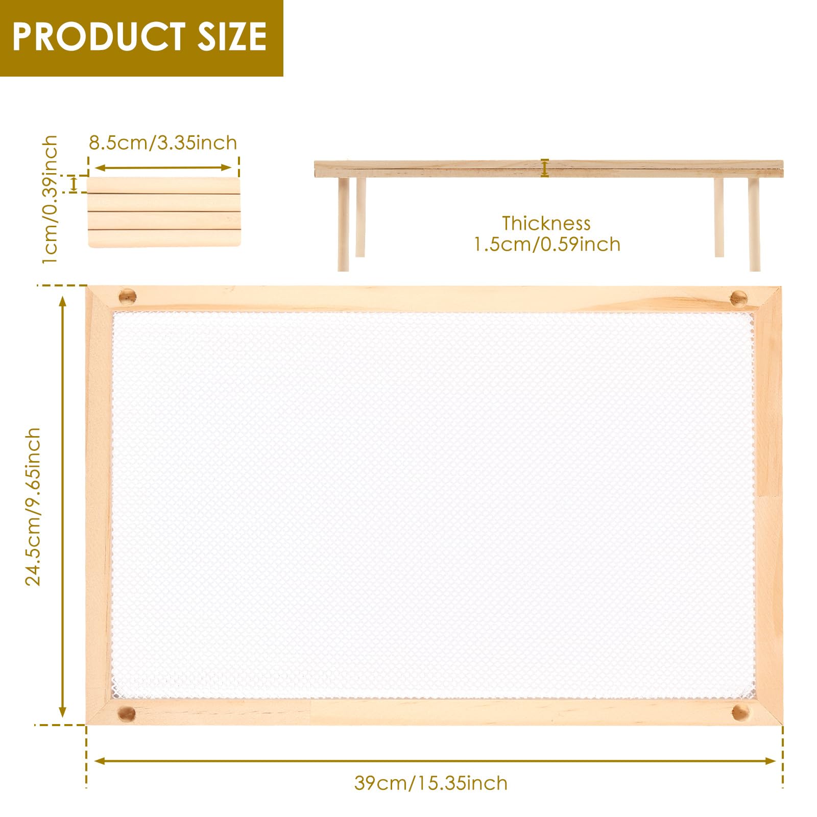 Estante de secado de pasta apilable, red de secado plana de malla de madera, secador de hierbas transpirable apilable, práctico, ahorra espacio, multifuncional secadora de pasta para la cocina (una