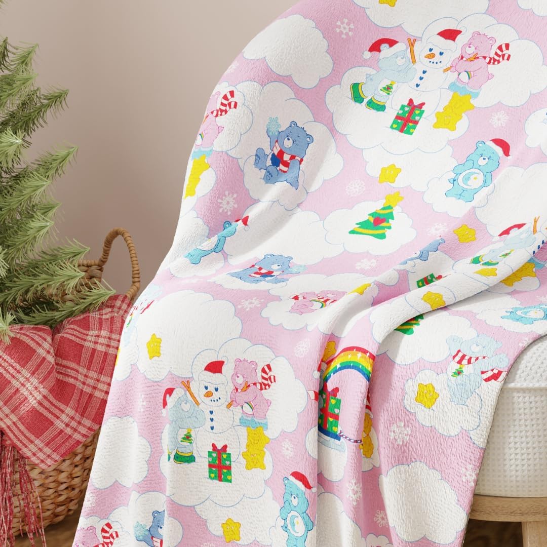 Care Bears Nostalgic Holiday Christmas Bedding Super Soft Cozy Plush Throw, 46 in x 60 in, (Officially Licensed Product) by Franco Collectibles - Image 5