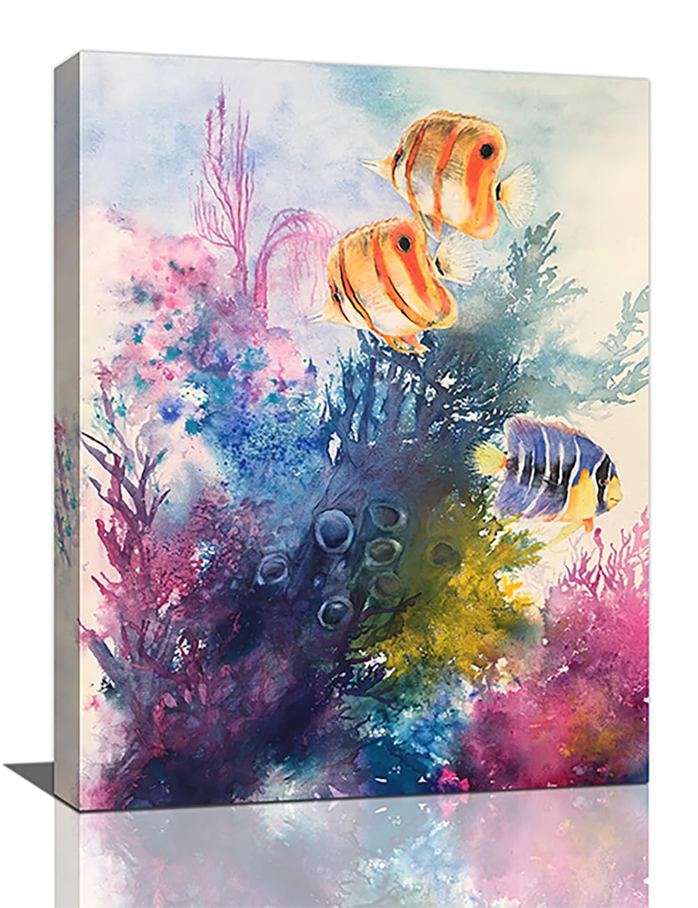 Amazon.co.jp: reoqeosy カラフルな海の魚の装飾 ウォールアート