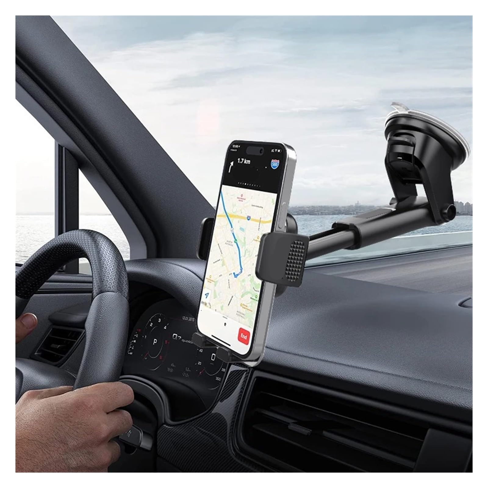 Supporto for cellulare da auto for smartphone | Supporto mobile for parabrezza da cruscotto for telefoni da 4,7-7 pollici(C)