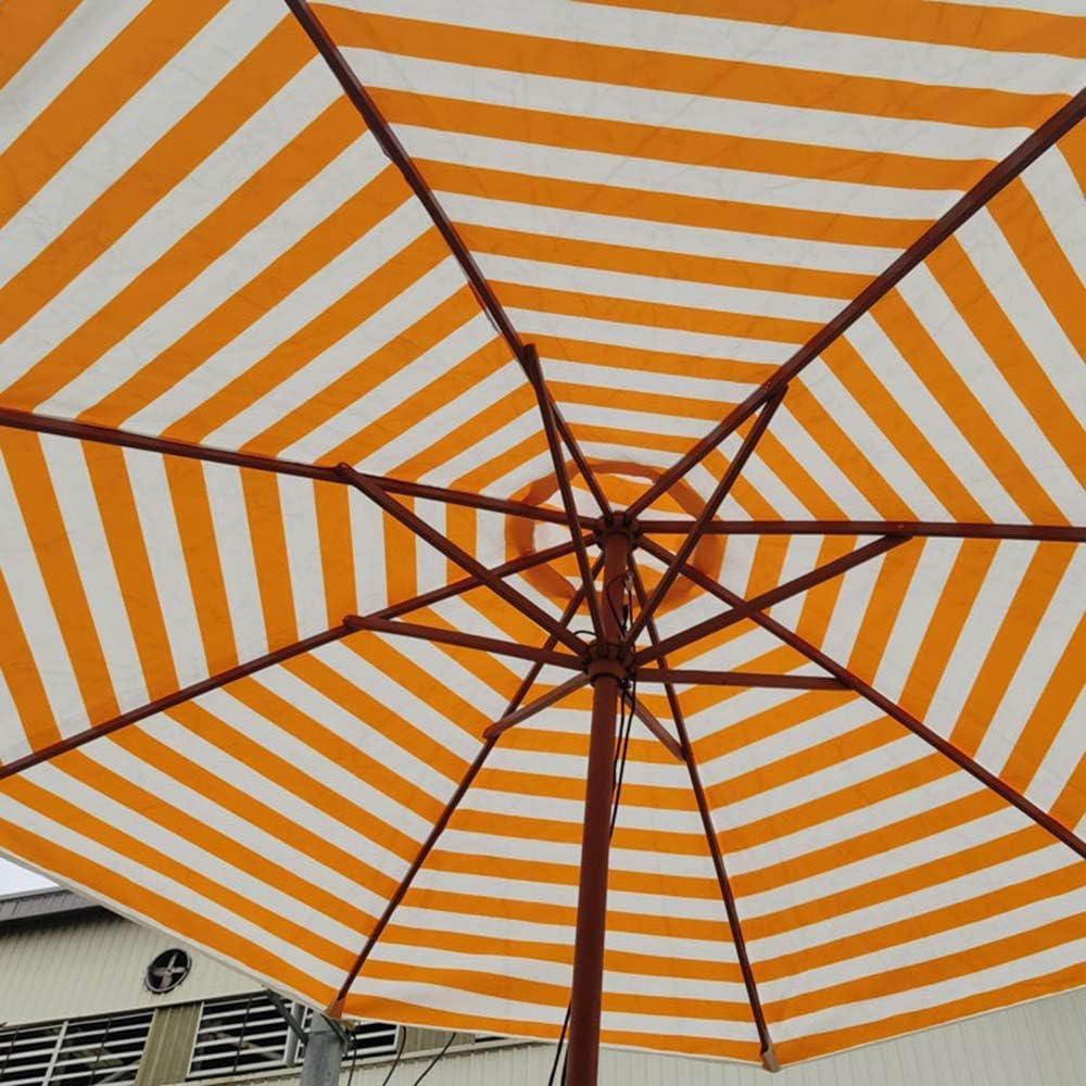 2.7M Striped Patio, Outdoor Umbrella Patio Market Table Umbrella, Solid Wooden Pole, 8 Ribs,Outdoor Sun Shade For Garden, Lawn, Deck, Backyard&Pool good