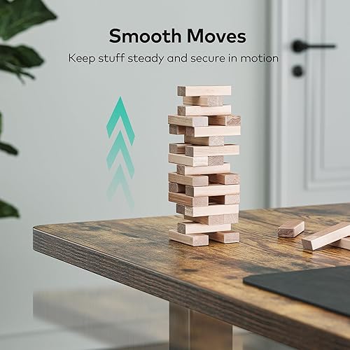 Miniatura 30 de FEZIBO Escritorio eléctrico de pie ajustable en altura, escritorio de pie de 40 x 24 pulgadas, escritorio de computadora de oficina en casa con