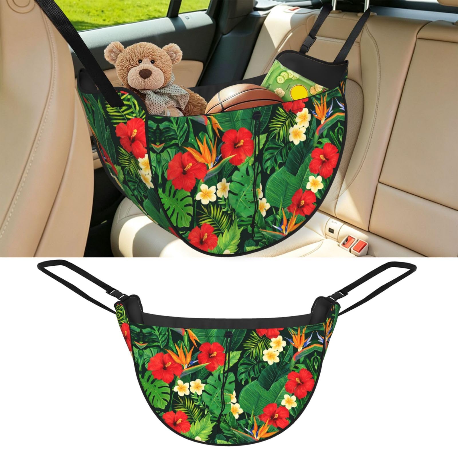 CNTDBU Tropical Jungle Car Seat Organizer-Backseat Storage Bag for Travel