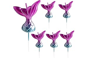 6-Piece Mermaid Birthday Candles: A Mesmerizing Addition to Your Celebration!