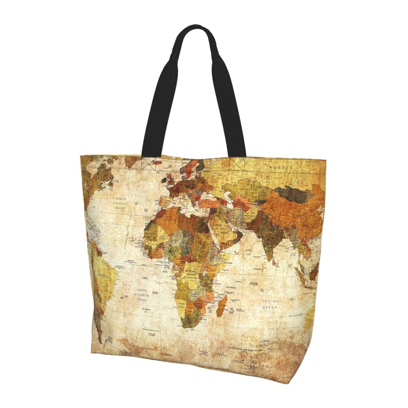 4260317660175 【10個入】 エコバッグ World Map KW．WM 89877【キャンセル不可】 Amazon.co.jp: 世界地図 エコバッグ ショルダーバッグ 手提げ袋 収納