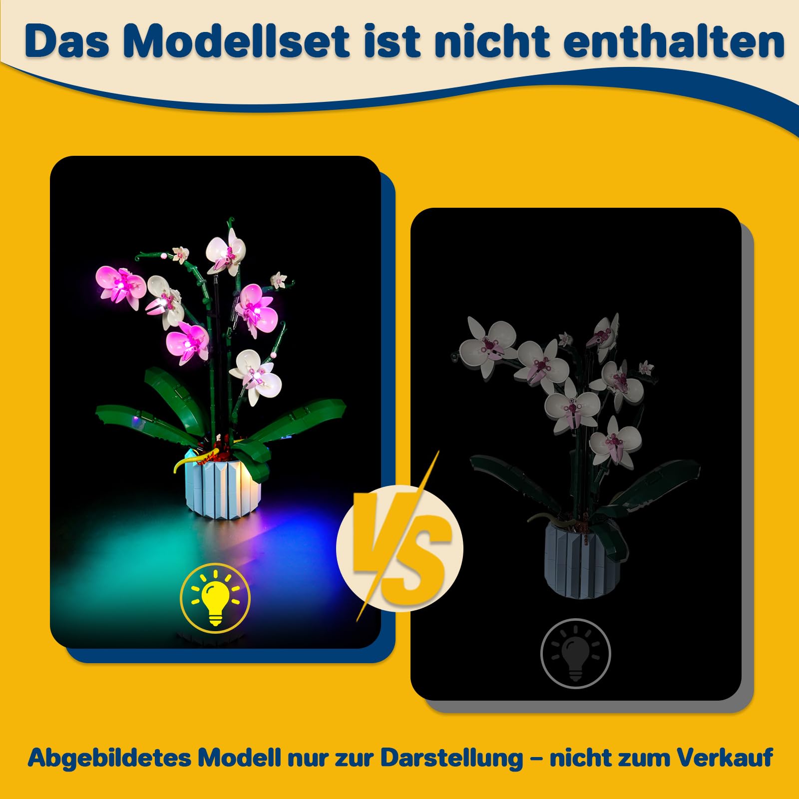 LocoLee Licht Set Kompatibel mit Lego 10311 Orchidee Blumen Botanical Collection, Nur Lichter Set, Licht Beleuchtung Set Compatible with Lego Orchidee (Nicht enthalten Modellset)
