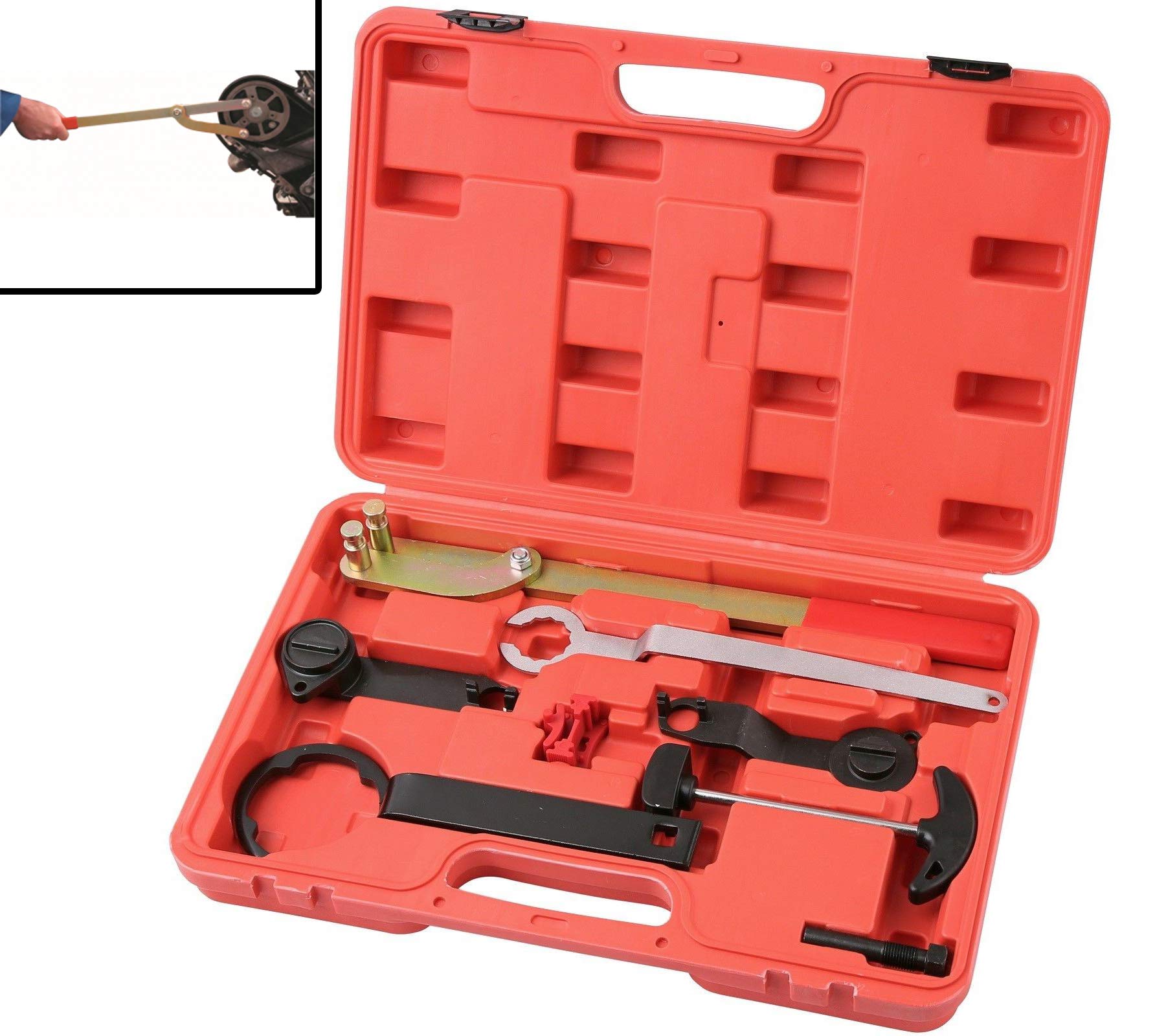 CONJUNTO DE CALADO DE DISTRIBUCION COMPATIBLE CON VAG (AUDI, VOLKSWAG, SEAT, SKODA) 1.0/1.2/1.4 TSI/TFSI Y EA211 + LLAVE PARA POLEAS T10172