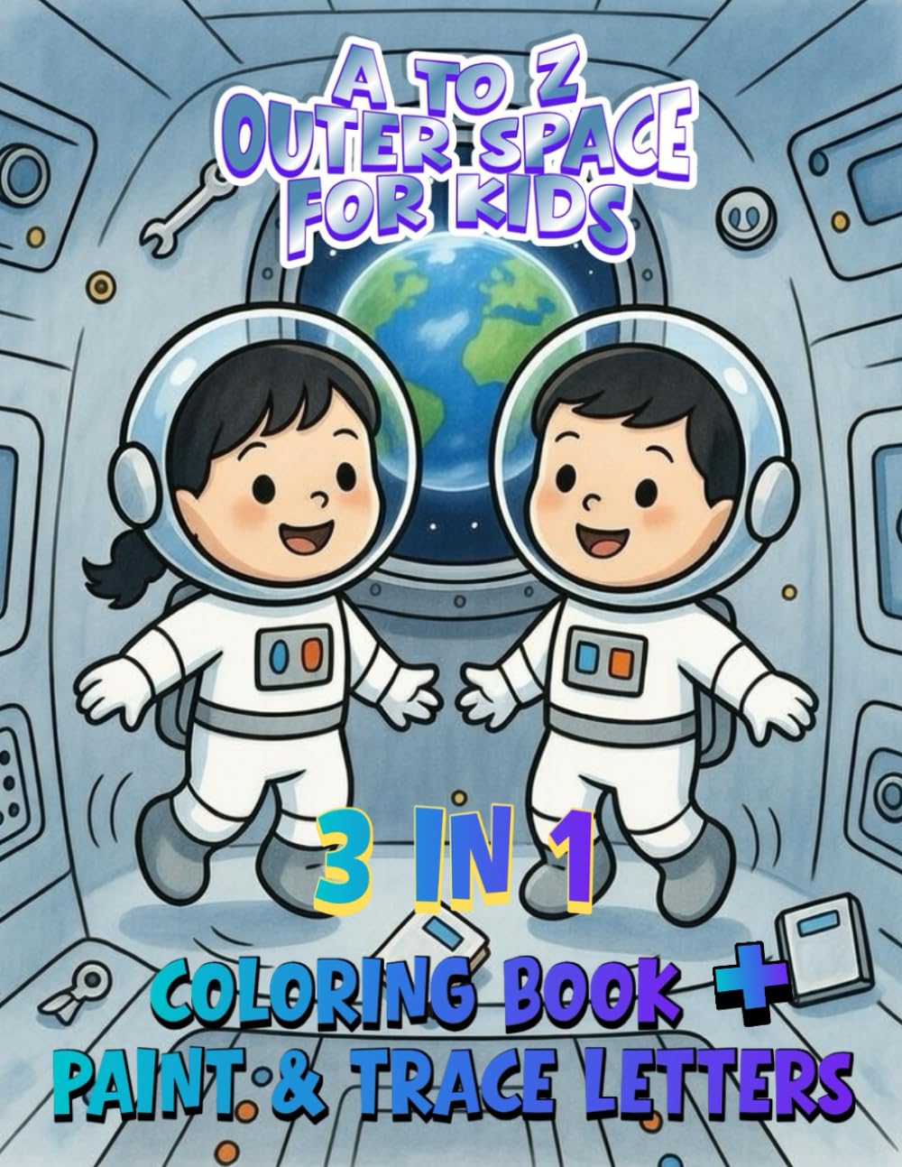 Outer Space: A to Z Coloring Book for Kids (Colorful learning)