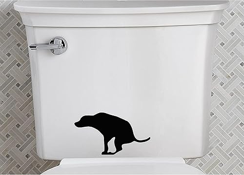 Calcomanía para cubierta de asiento de inodoro de baño, diseño de caca de perro, divertida decoración del hogar (estilo 1)