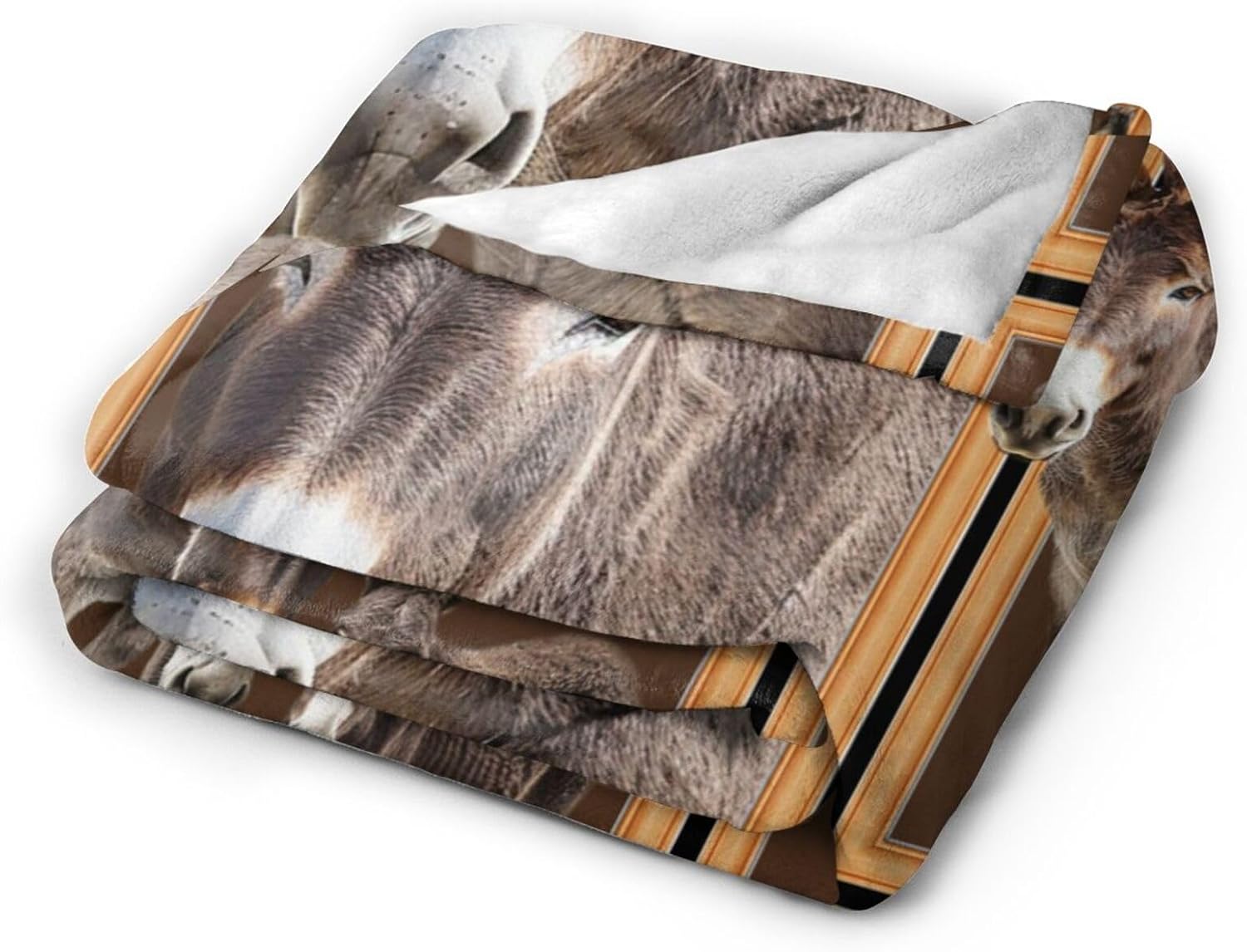 Donkey Throw Blanket - Funny Cozy Flannel Soft Warm Plush Lightweight Bedding for Girls & Boys, 50"X40" - Image 2