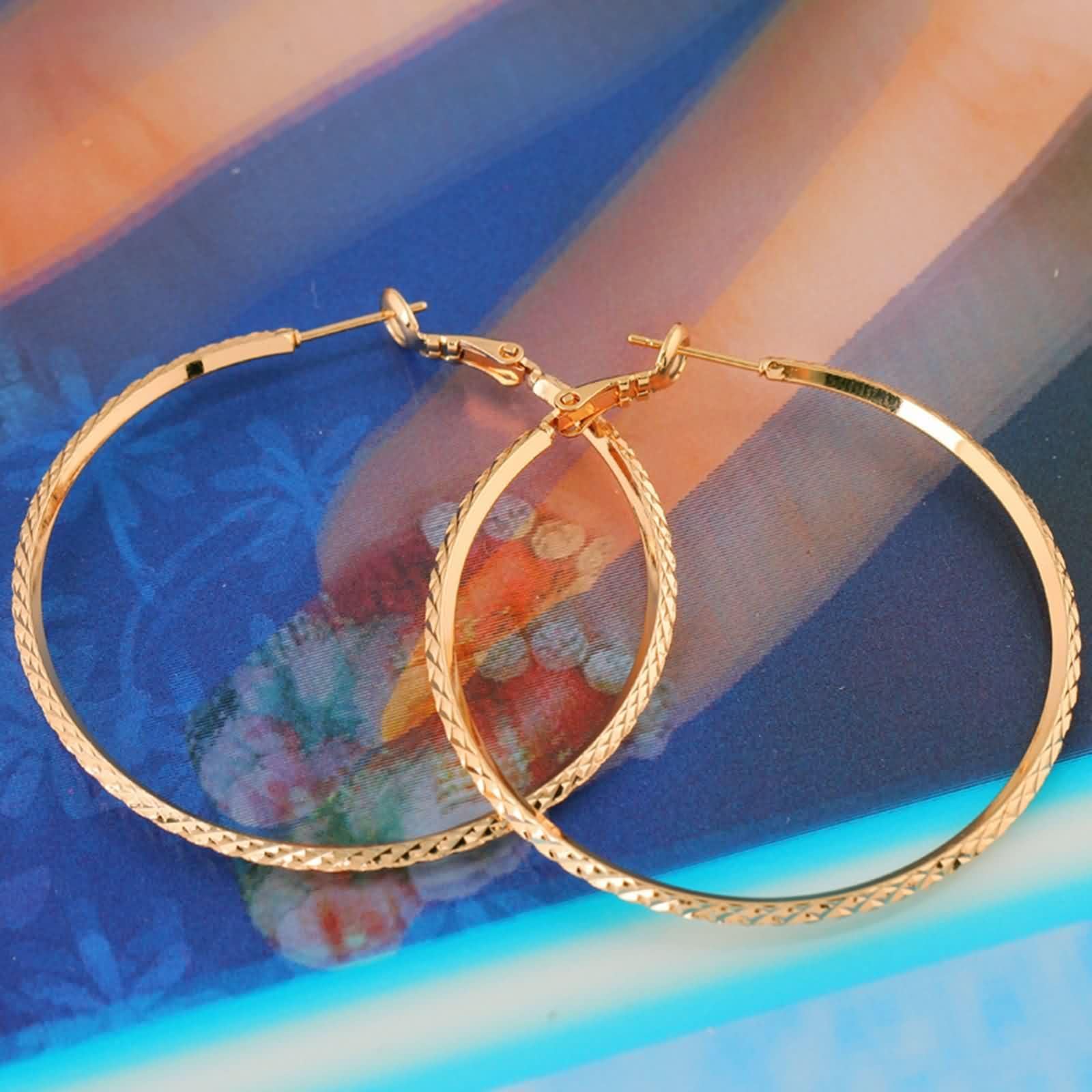 AMDXD Pendientes de oro de 18 quilates, joyas de oro auténtico, pendientes de aro clásicos, Au 750 pendientes para mujer pequeños