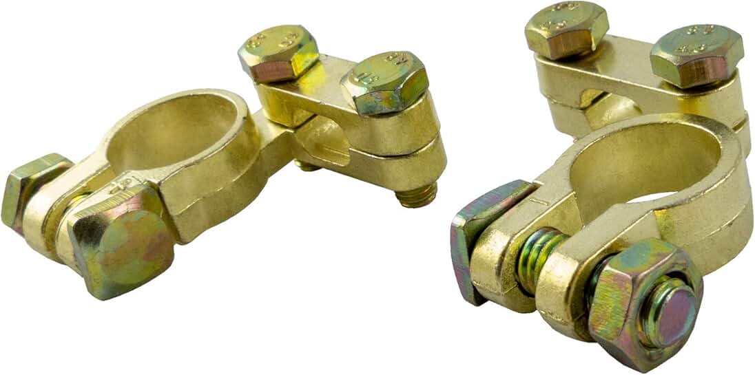 2 Stück Auto Batterieklemmen - Polklemmen Aus Reinkupfer Für 12V/24V