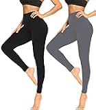 FULLSOFT Buttery Soft Leggings for Women - High Waisted Tummy Control No See Through Workout Yoga Cycling Tights Pants