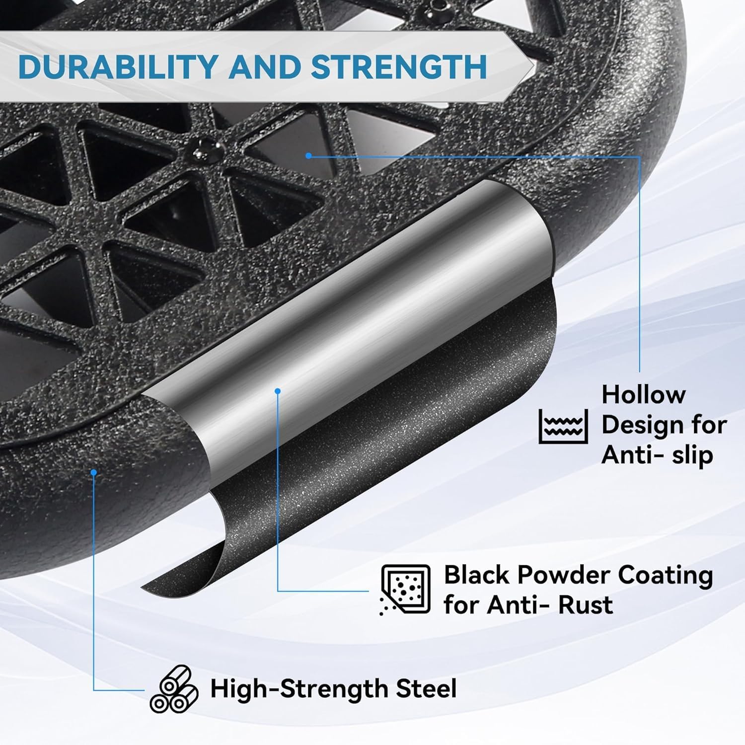 Side Steps Set of 4 Compatible with Jeep Gladiator JT 4 Doors 2019-2025, Heavy Duty Carbon Steel Running Boards Fit for Gladiator Front/Rear Door, 6.7" Anti-Slip Small Steps