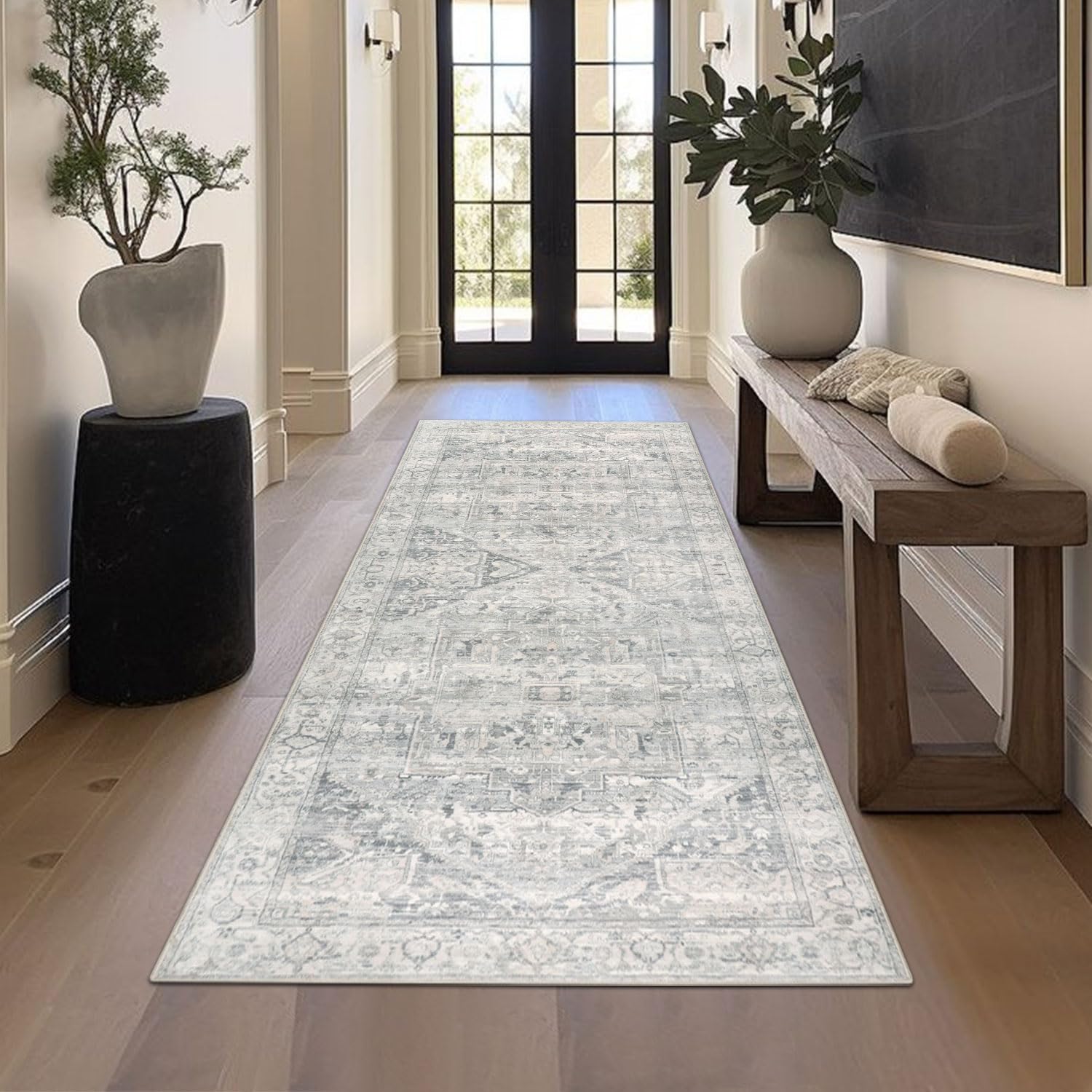 Homcomodar Alfombras De Pasillo 80x200cm Alfombras Pasillo Largas Antideslizante Alfombras Pasillo Modernas Lavable Vinilica Pasillo Da Dormitorio Cocina