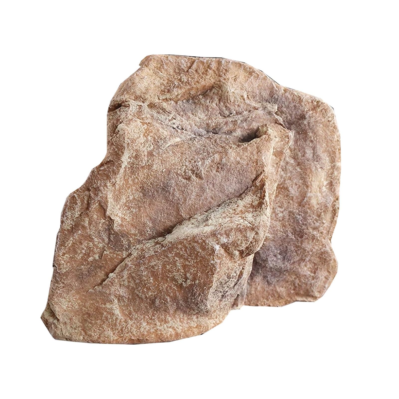 Bliajkswyr Fake Rock for Outdoor Garden Décor Artificial Landscape Enclosure Stone Realistic Natural Pattern boulders for Landscaping Yard Decoration Weatherproof Gray Yellow(10)