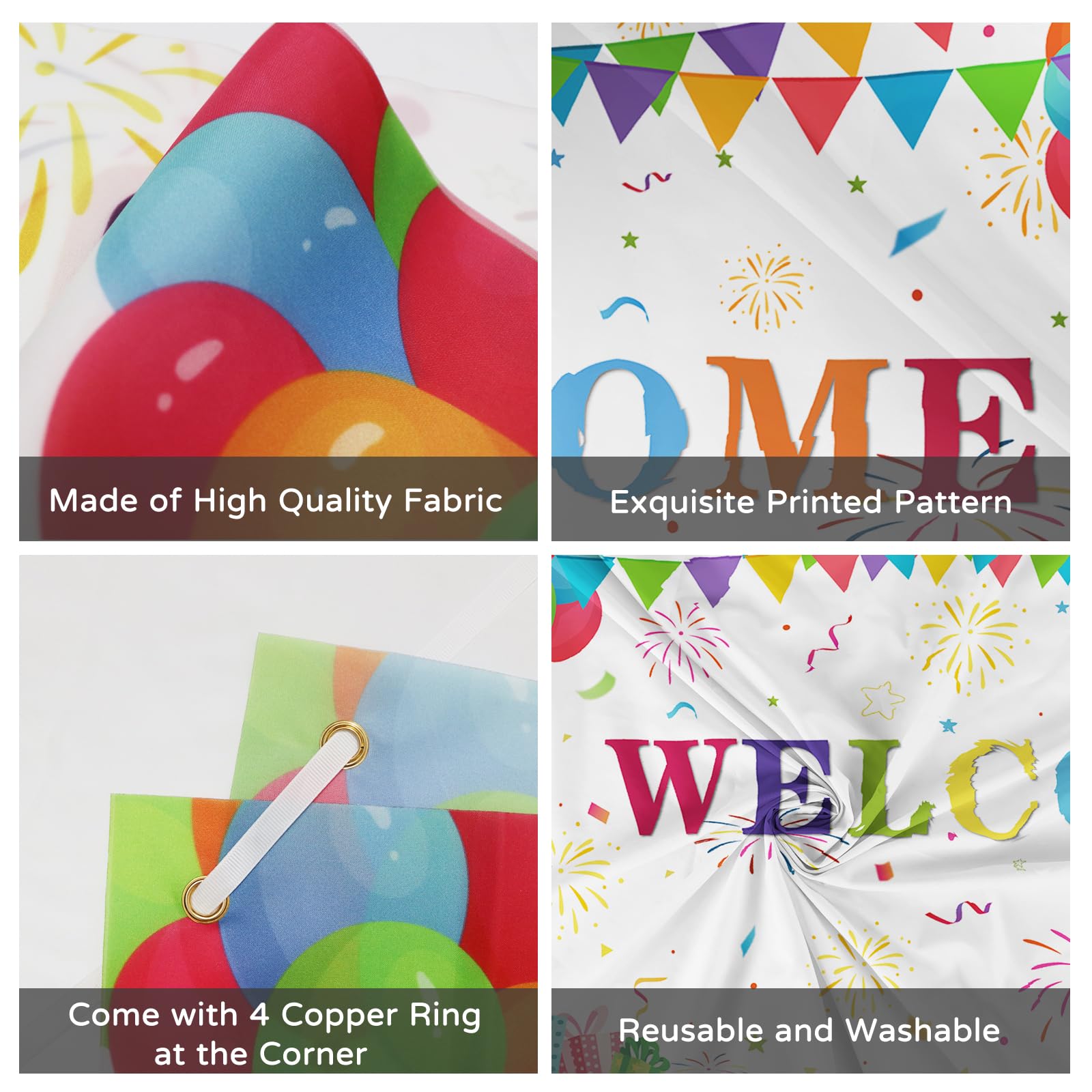 Koliphy Welcome Decorations, Welcome Banner for Welcome Home Family Celebration Welcome Back to School, Classroom - Image 3
