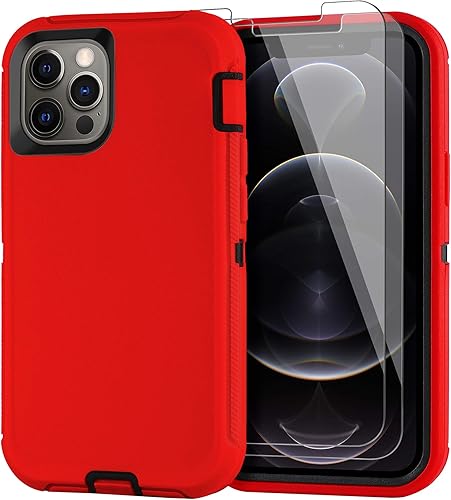 Funda para iPhone 12 Pro Max de 6.7 pulgadas con 2 protectores de pantalla, protecciĂłn contra caĂdas, cuerpo completo, resistente, de grado militar, Funda para iPhone 12 Pro Max de 6.7 pulgadas con 2 protectores de pantalla, protecciĂłn contra caĂdas, cuerpo completo, resistente, de grado militar,