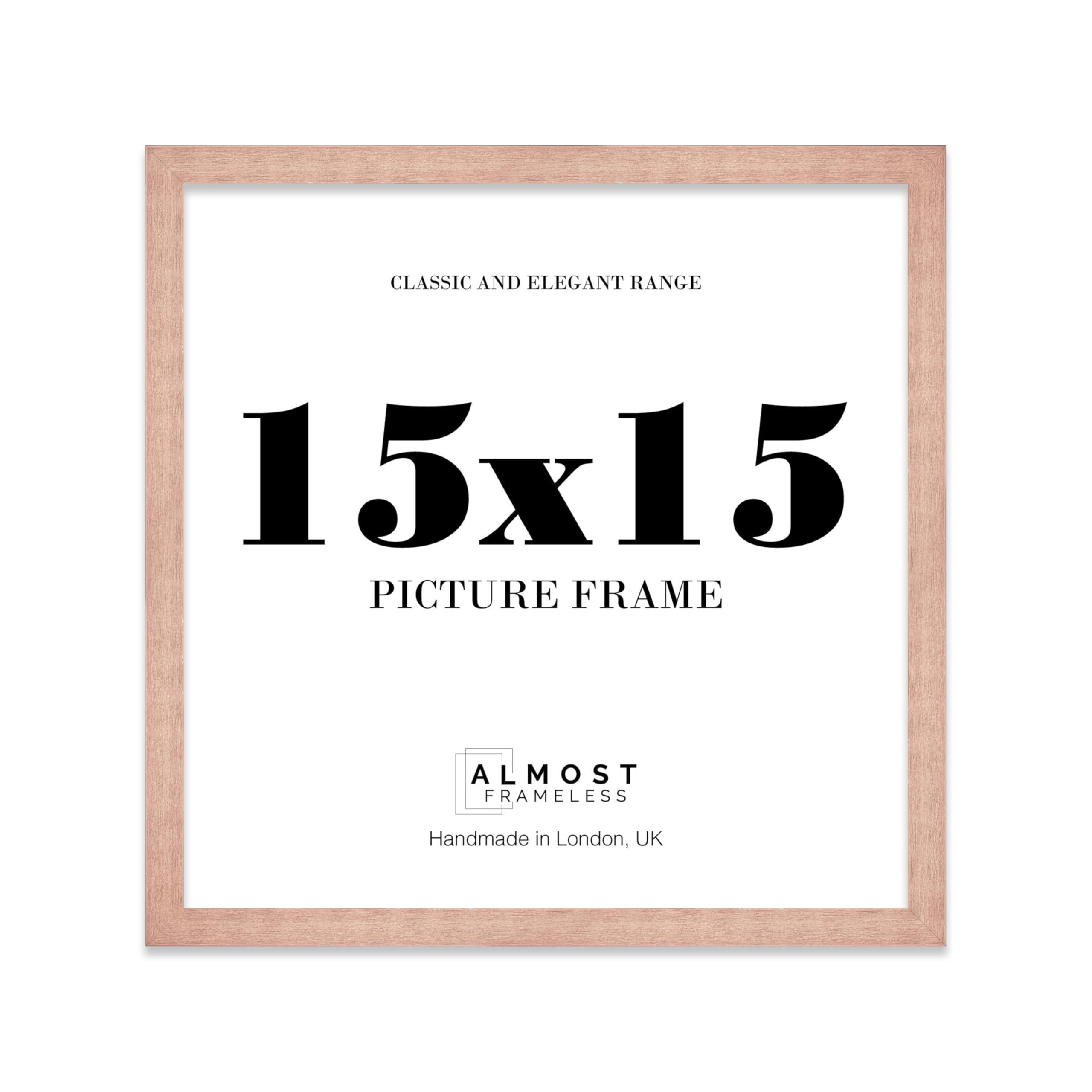 15x15 Bronze Picture Frame for Square Photos, Posters, Prints & Artwork, (30.5 x 45.7cm) Wall Display Moderrn Style Photo Frame for Home, Office, Gallery Wall, 1 Pack