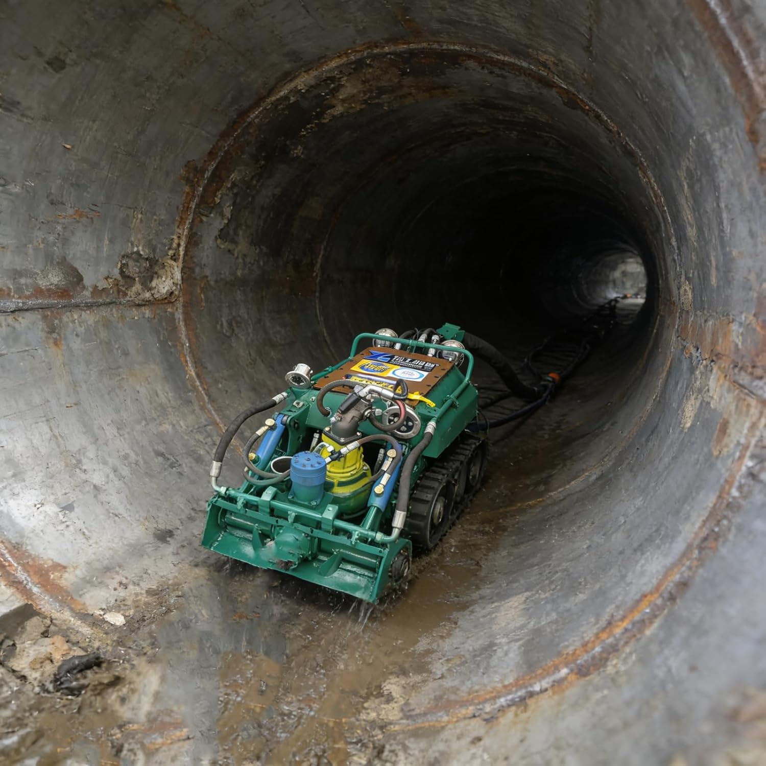 Desilting Robot for Effective River and Canal Cleaning, Automated Sludge Removal for Waterway Maintenance, High-Power Solution