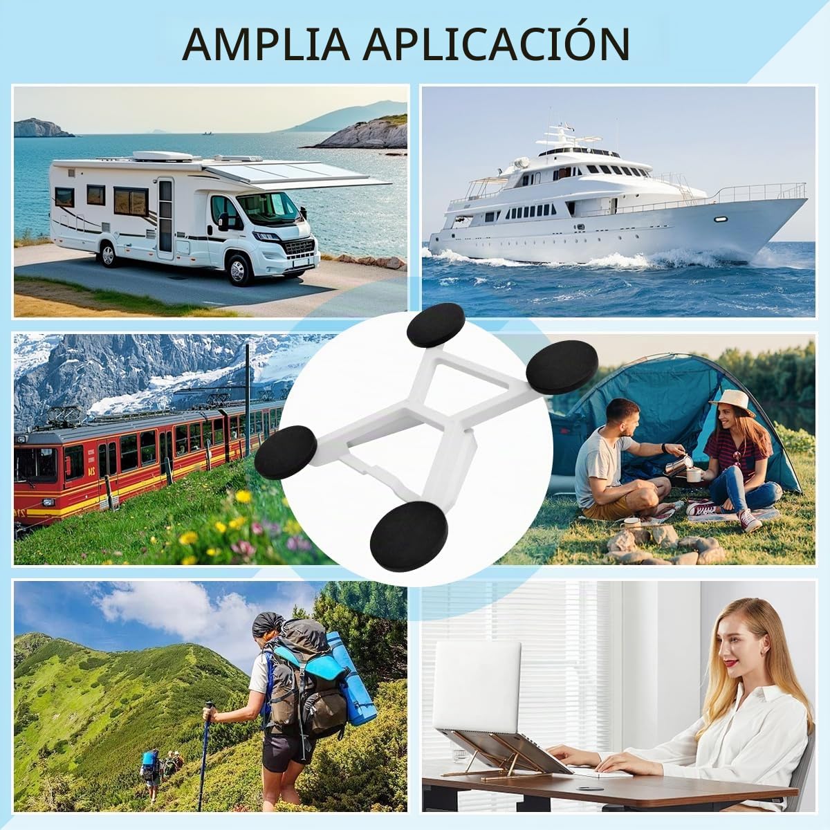 Montaje para Techo de Coche Compatible con Starlink Mini | Kit de Montaje Magnético, Juego de Montaje con Paté de Silicona y Sello de Silicona, para Caravanas, Furgonetas