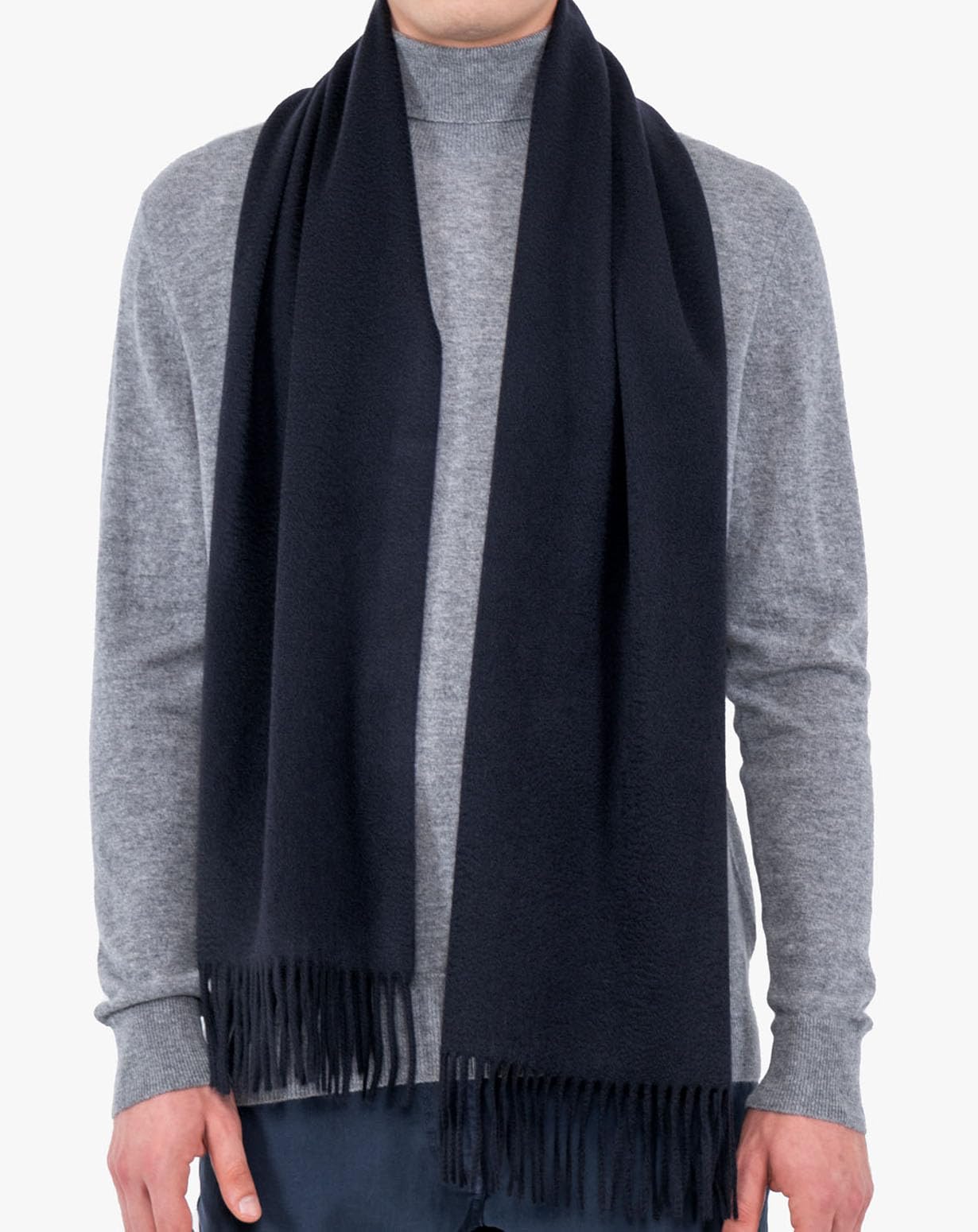 Herrenschal Kaschmirschal Herren Schal Wolle Kaschmir Cashmereschal Winterschal Wollschal - Blau Marine