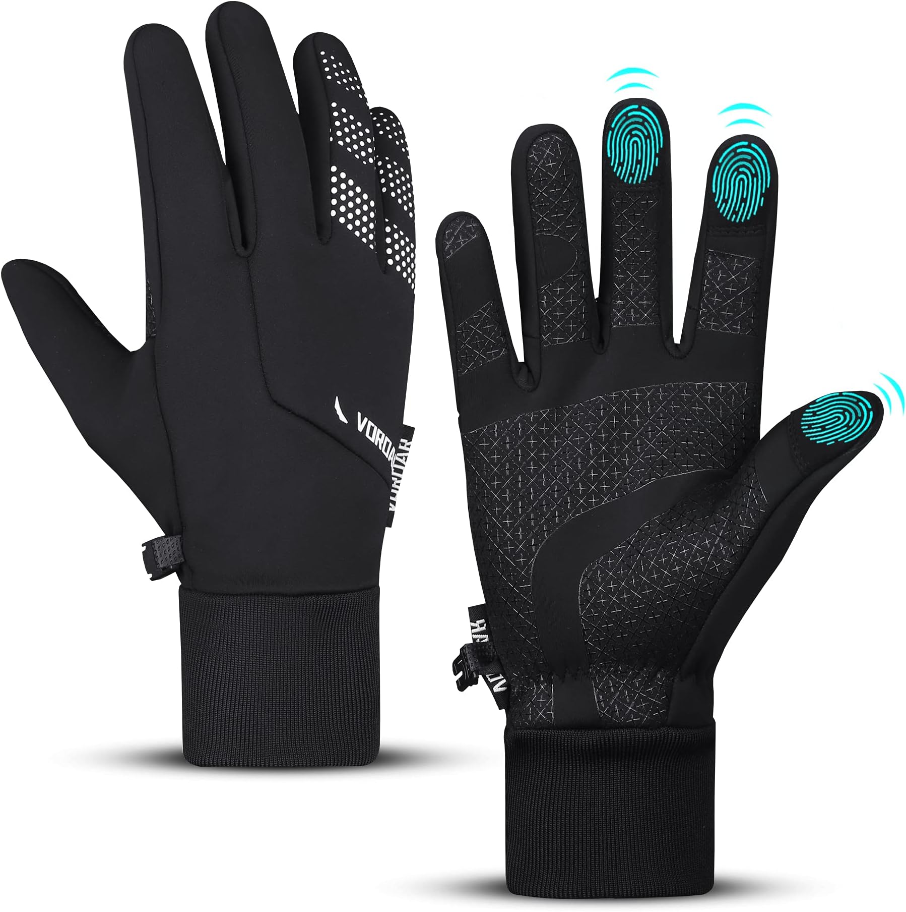 VoroarThermal Winter Gloves for Men Women, Freezer Warm Gloves, Waterproof Touch Screen Gloves for Hiking Running Cycling Driving