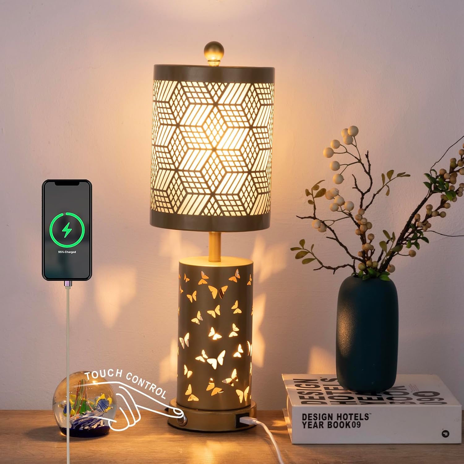 Star & Moon Night Light - USB Rechargeable Portable Bedside Lamp, Adjustable Color Lamp for Kids, Women, Bedroom, Home Décor, Gift for Mom, Nursery, Birthday & Holiday Gifts