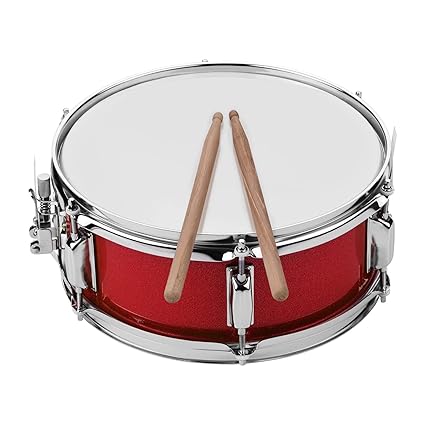 Ketsicart 12inch Snare Drum Head with Drumsticks Shoulder Strap Drum Key for Student Band