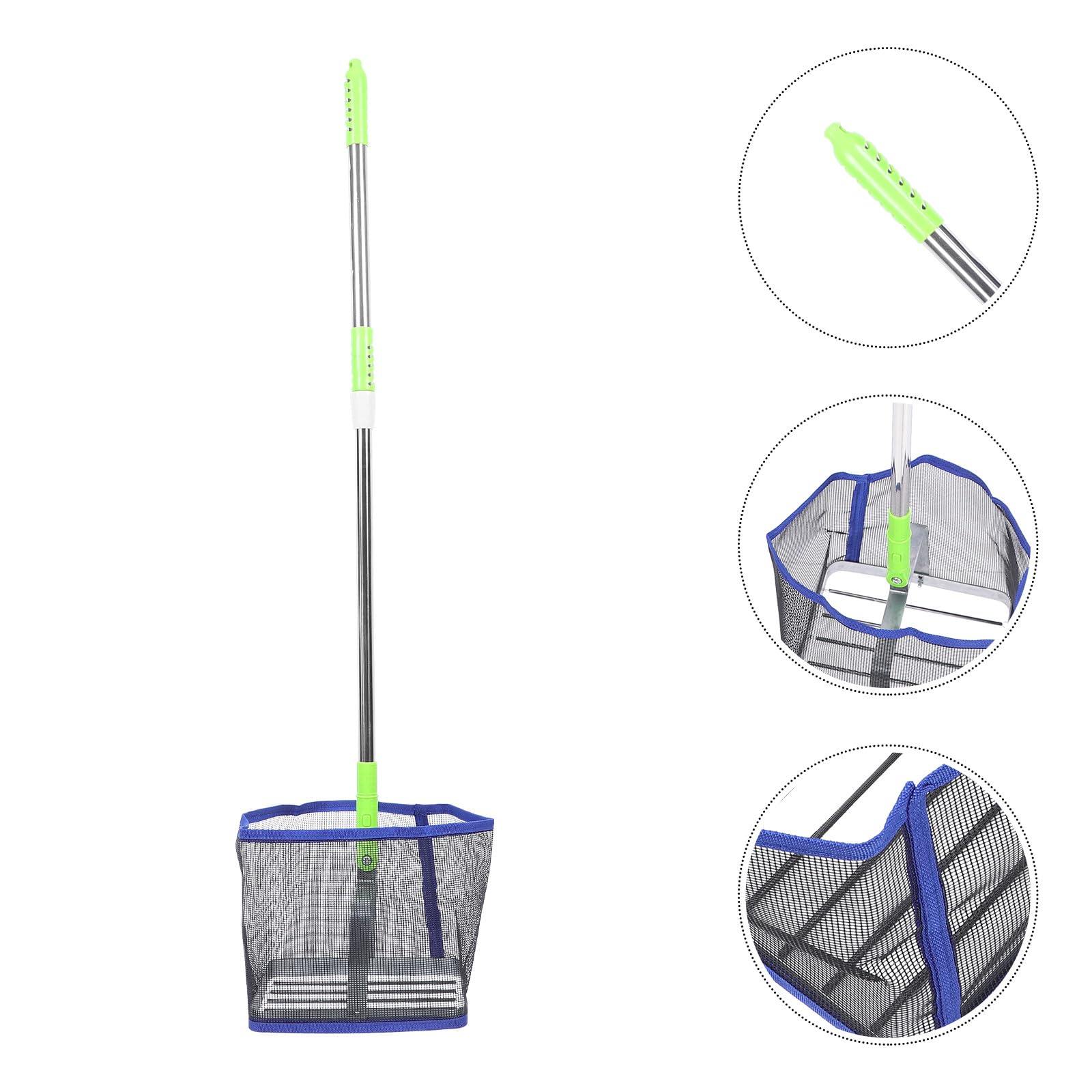 VANZACK Raccoglitore di Palline da Tennis e Ping Pong Manico Lungo Telescopico in Acciaio Inox e Nylon, Leggero e Comodo per Campi da Gioco Colore Casuale