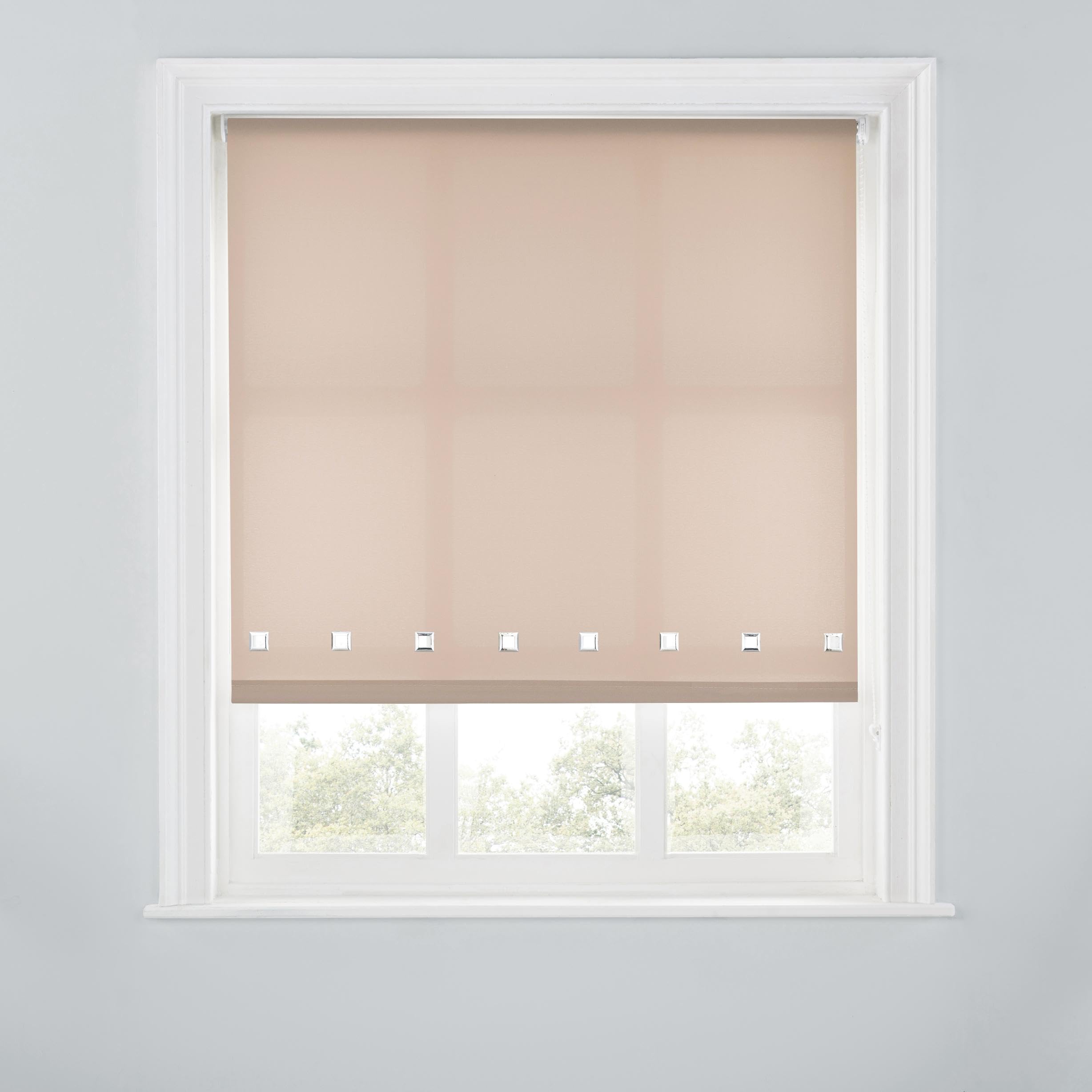 Trimmable Square Eyelet Roller Blind - 5FT - MOCHA - 150cm(W) x170cm(L)