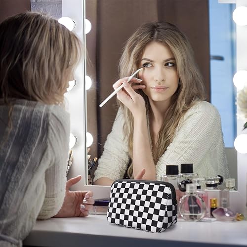 Miniatura 10 de AJLTPA Bolsa de cosméticos impermeable de neopreno con cremallera, bolsa de viaje portátil para artículos de tocador y maquillaje, estuche