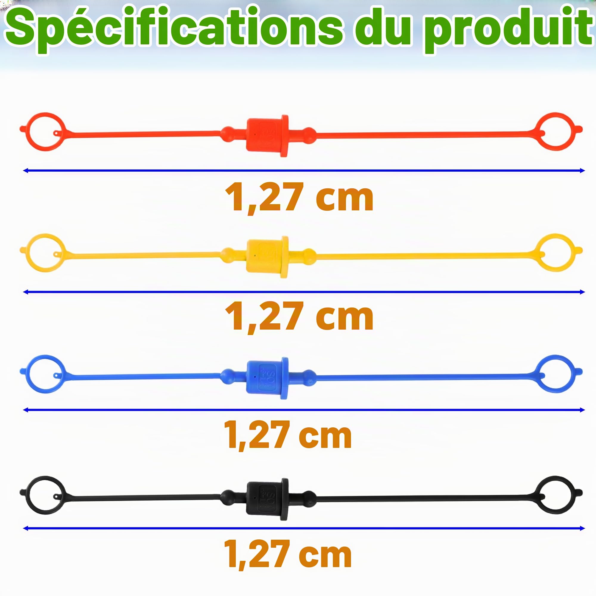 4 paires de bouchons anti-poussière pour tuyaux hydrauliques en caoutchouc | compatibles Raccord hydraulique ISO-A 1/2, bouchon anti-poussière mâle et couvercle de prise femelle
