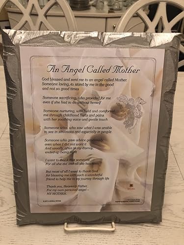 Arte de pared "An Angel Called Mother", homenaje a mamá con poema inspirador solo para ella. Día de la Madre, cumpleaños, día de San Valentín,