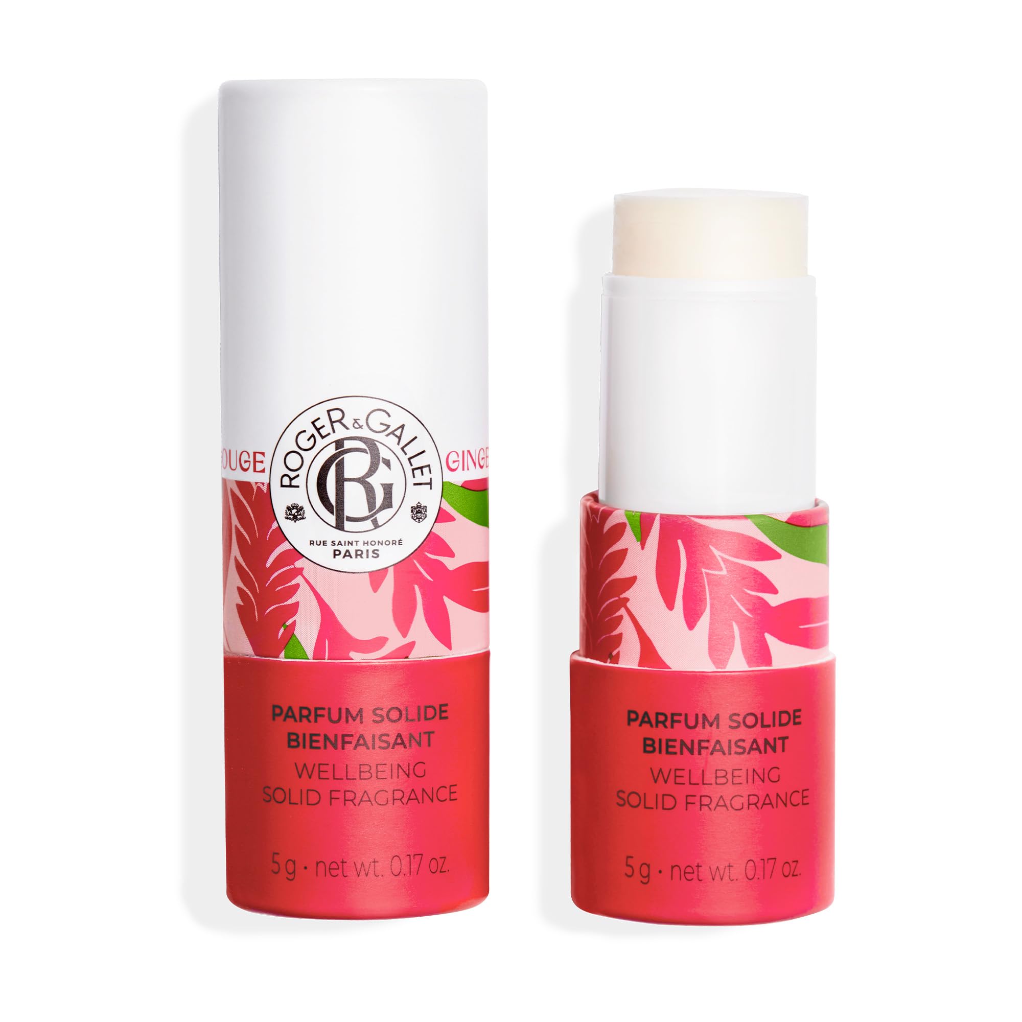 Roger&Gallet - Gingembre Rouge - Profumo Solido di Benessere - Bacche rosa, Zenzero, Benzoino - 5g