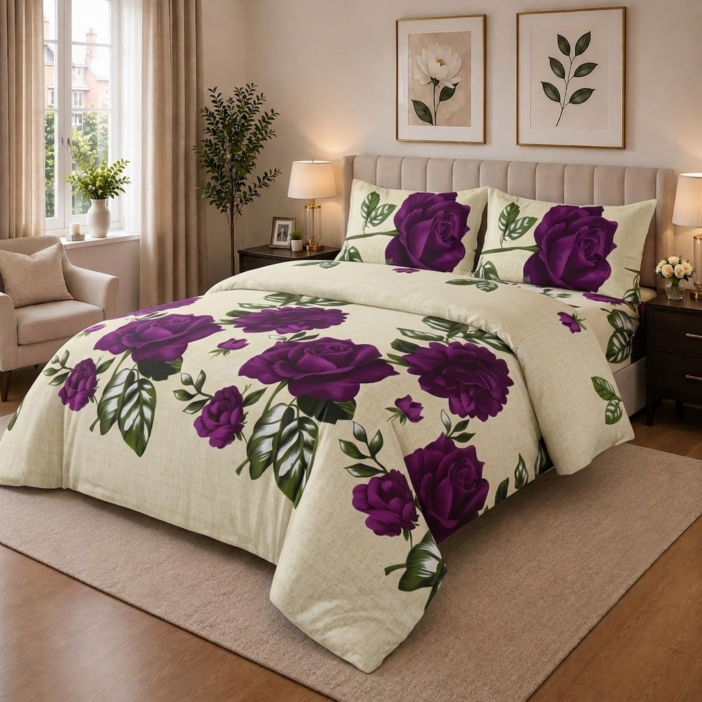 Opulent Living King Size Duvet Sets 4pcs - 1 Fitted Sheet & 2 Pillow Cases — image 1