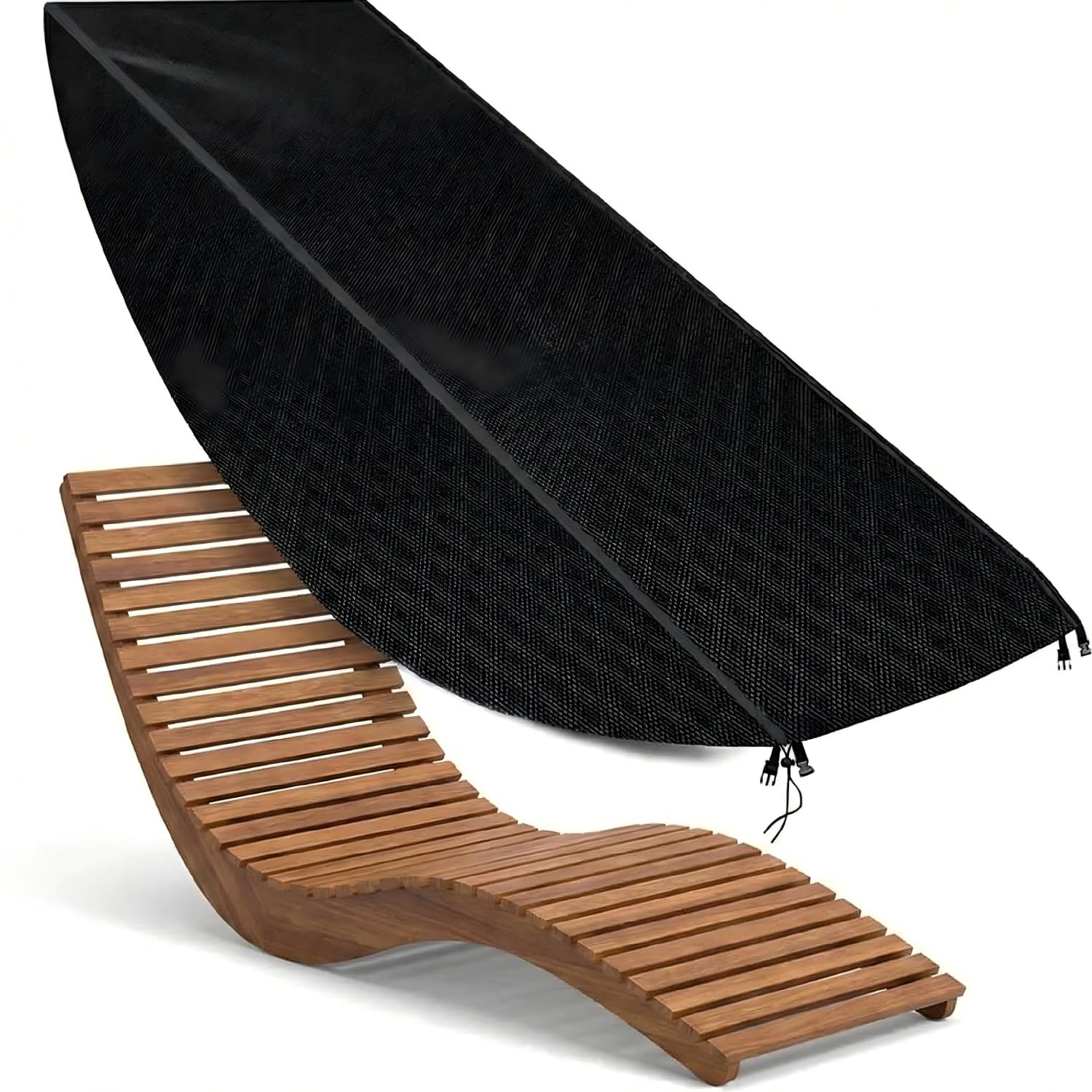 Abdeckung Gartenmöbel, schutzhülle gartenliege wasserdicht Winterfest, 166x65x62 cm mit Verstellbarem Kordelzug,für Liegestuhl,Gartenliege Holz,Schaukelstuhl den Außenbereich