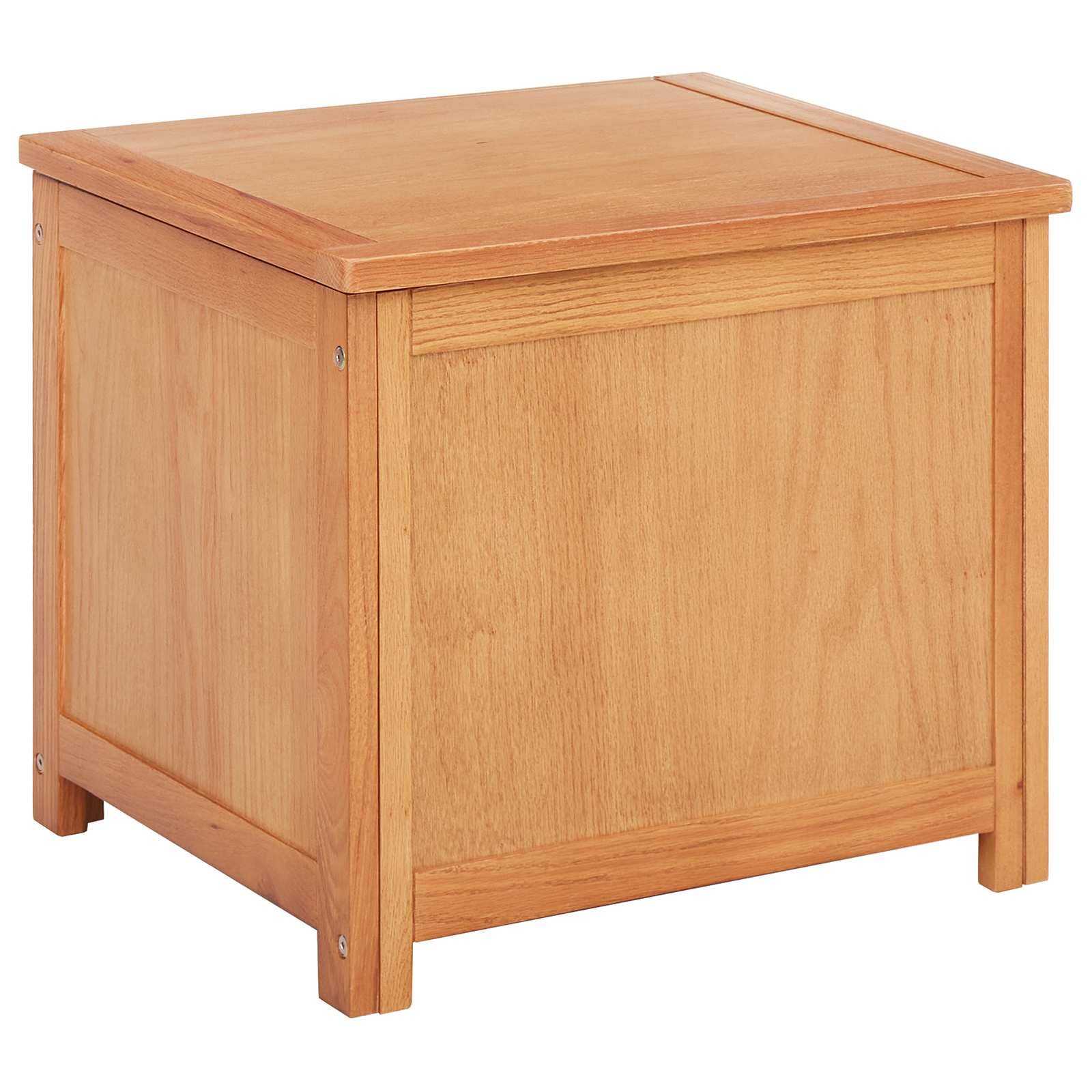 Caja de almacenamiento con tapa y muelle de gas de madera – Caja de almacenamiento para mantas y más (50 x 45 x 45 cm)