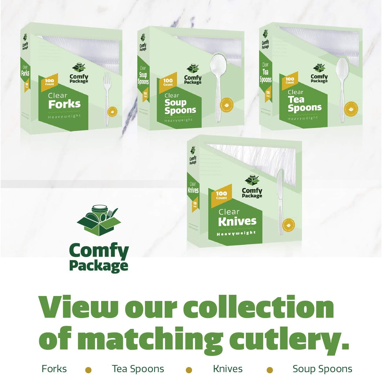 [100 Pack] Heavyweight Disposable Clear Plastic Knives : Home & Kitchen