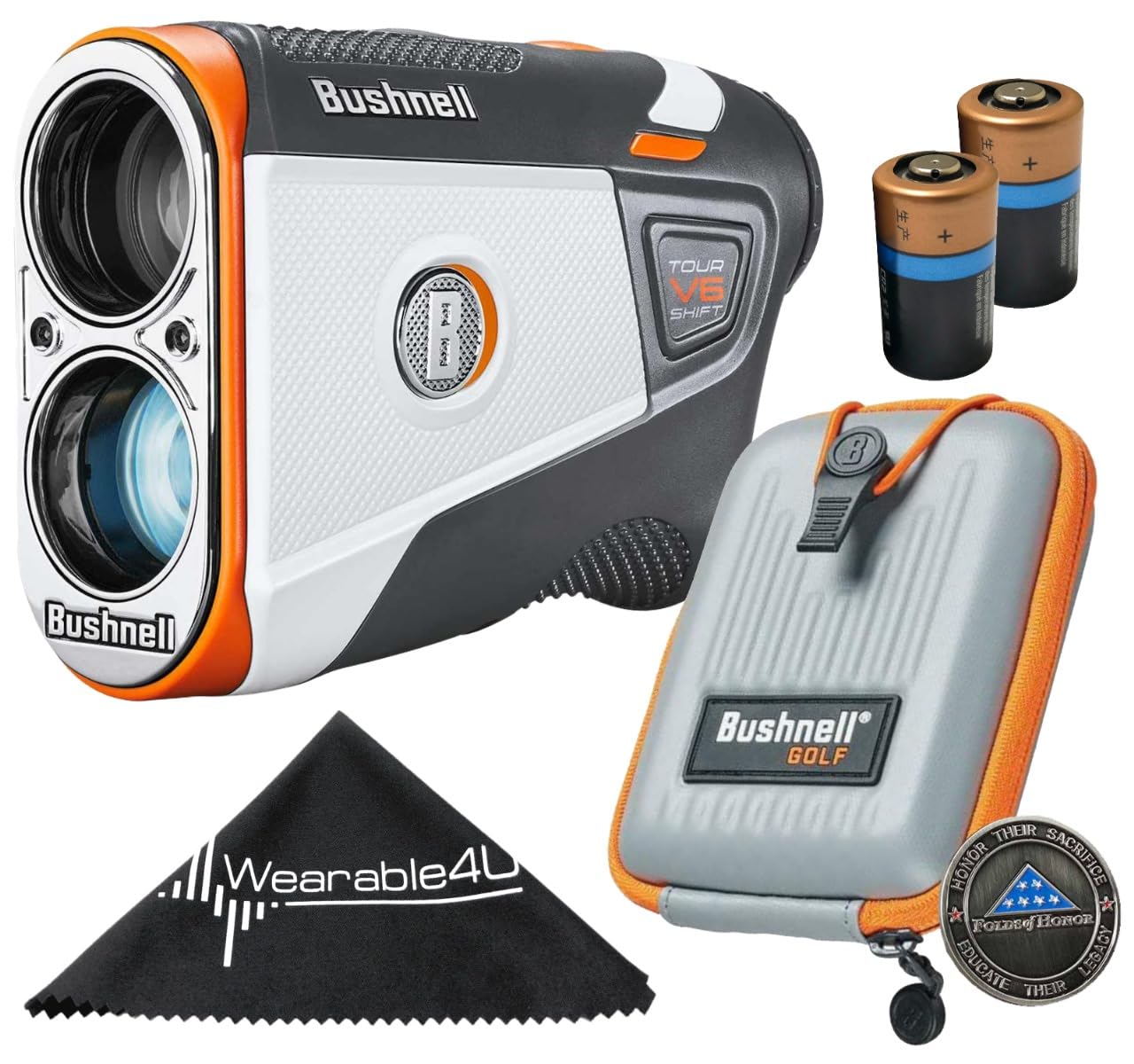 Bushnell Tour V6 / Tour V6 Shift Laser Golf Rangefinder with Wearable4U Bundle