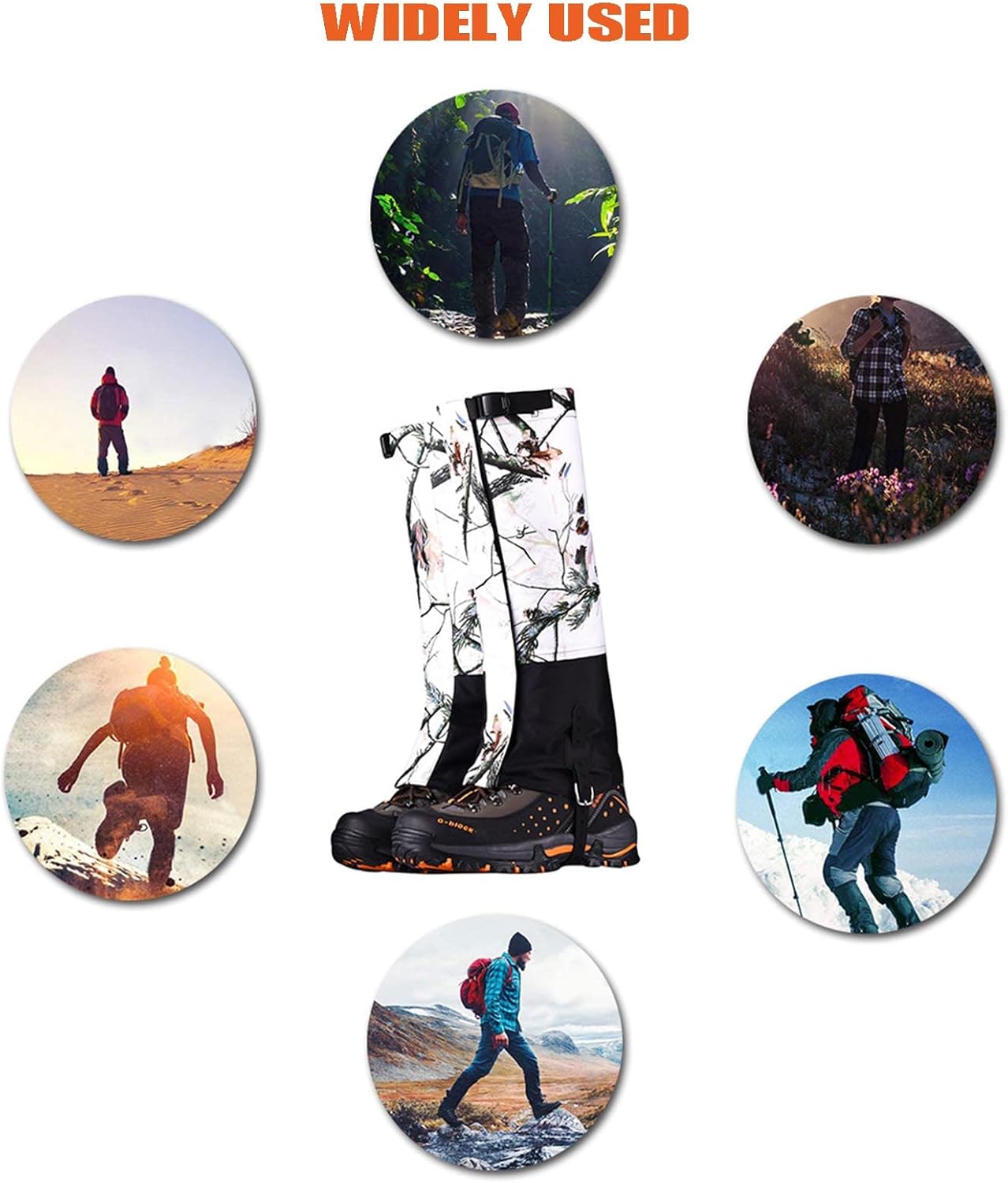 Outdoor Snow Leggings Waterproof Gaiters, Hiking Desert Jungle Mudguard Shoe Cover, Hunting and Snake Bite Proof Leg Gaiters