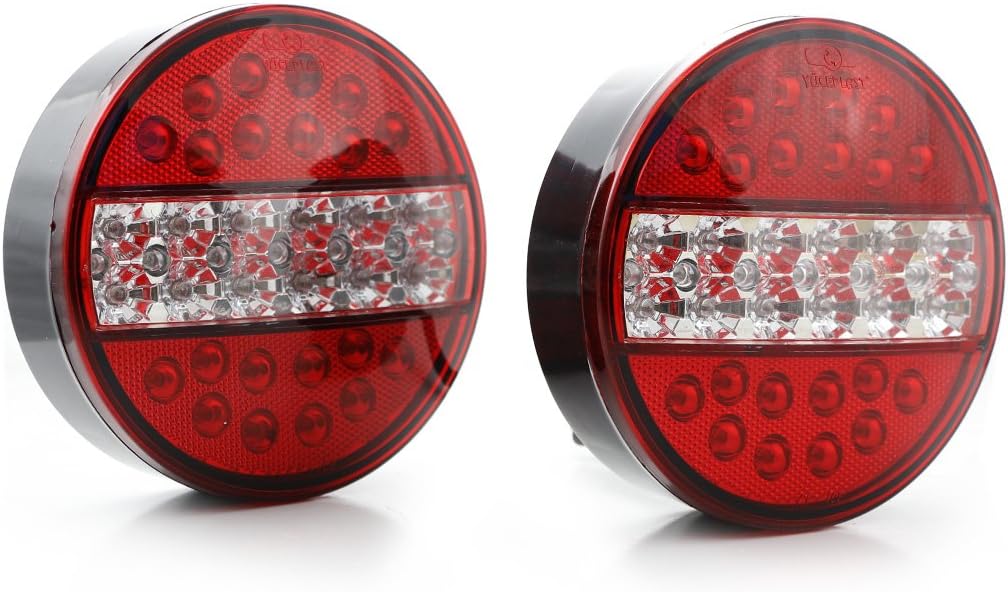 2 x 24V LED Universal Hamburger stop tail lights truck trailer chassis tipper caravan