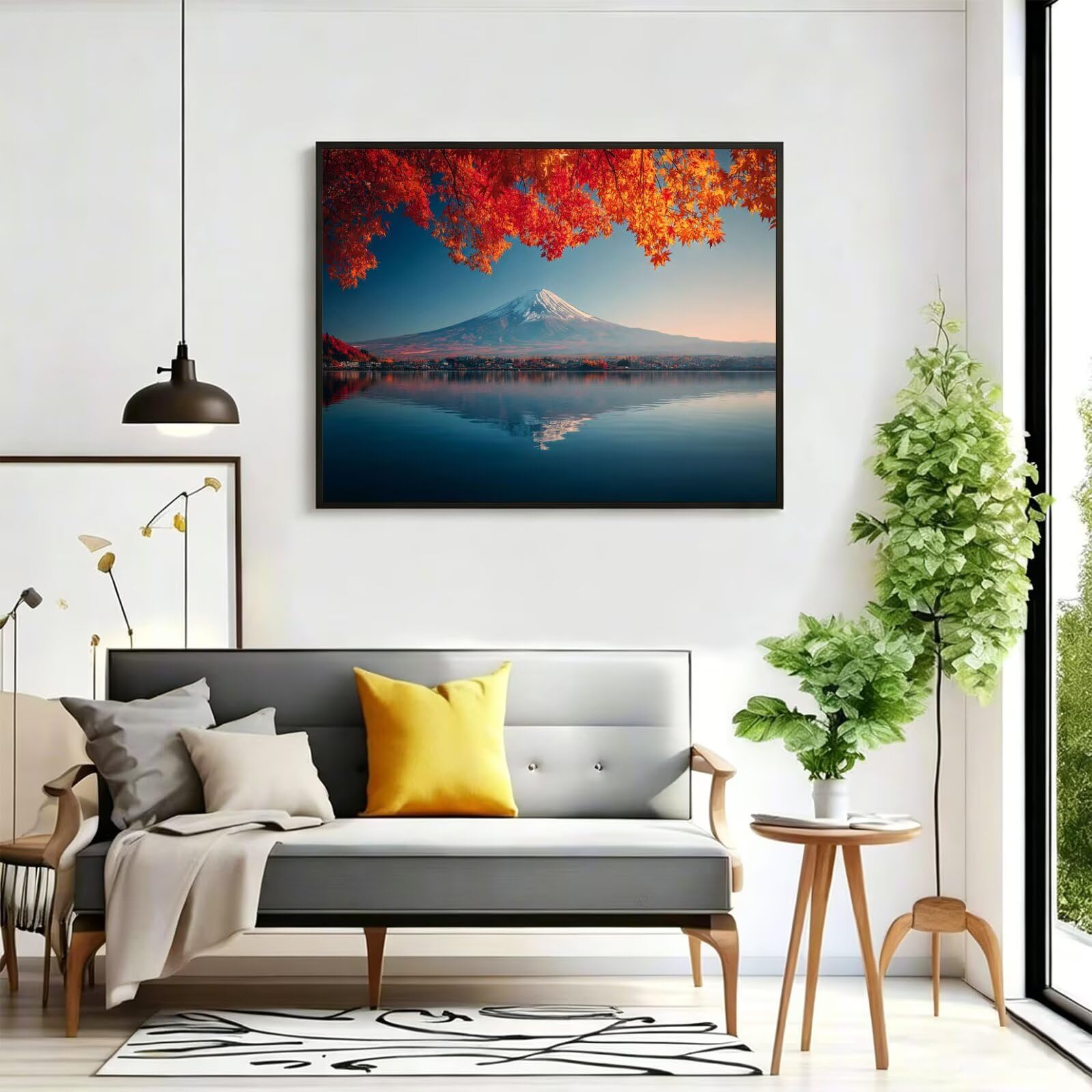 Pintar por Numeros otoño Pinturas Acrilicas paisaje Pintura por Numeros Adultos Lienzos para Pintar, Pintura Acrilica Manualidades, Decoración para Hogar, Regalos Cumpleaños, 90x120cm Sin Marco, q-742
