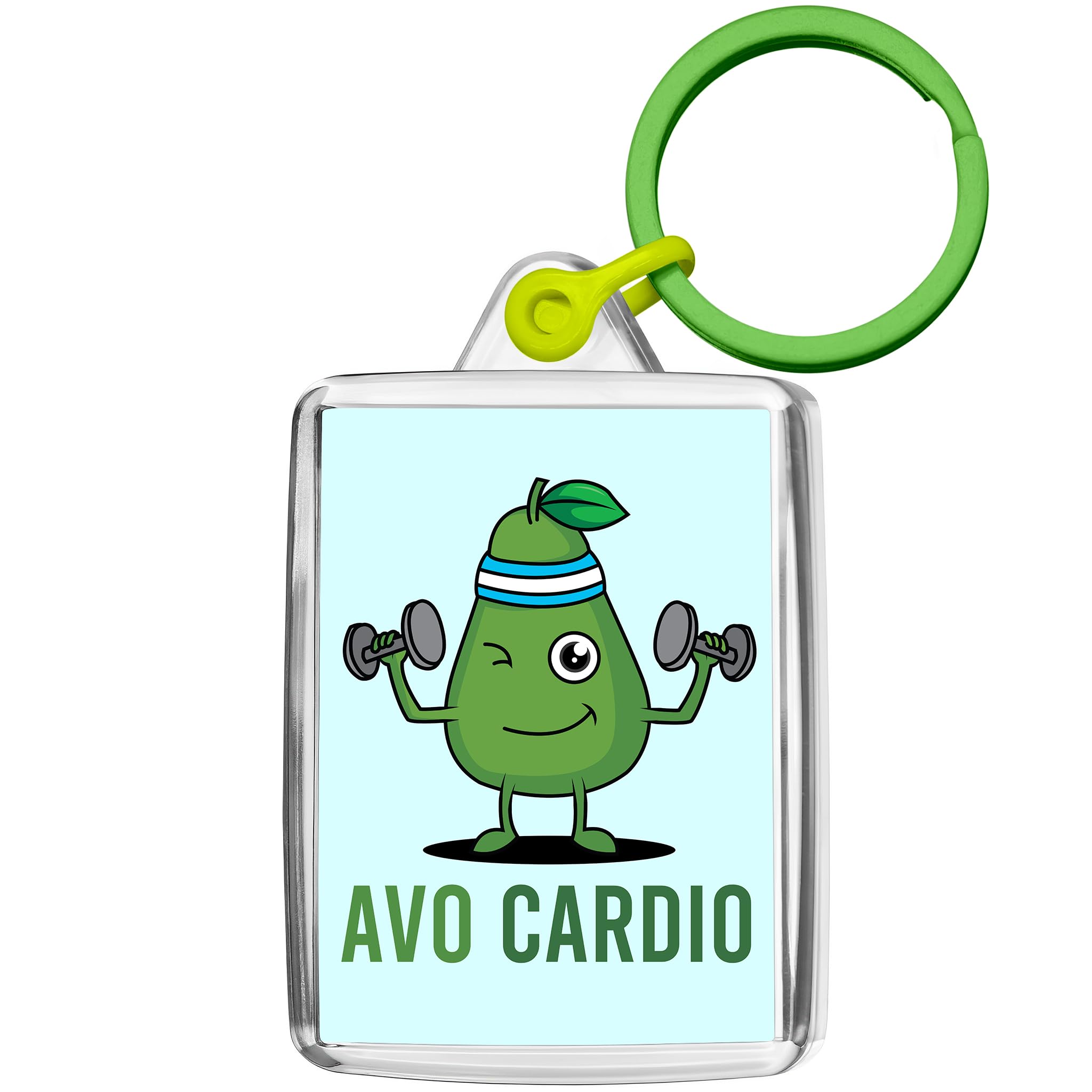 Pixly® Avo Cardio Keyring Key Fob Keychain Avocado Joke Keepsake Funny Gift for Him Her