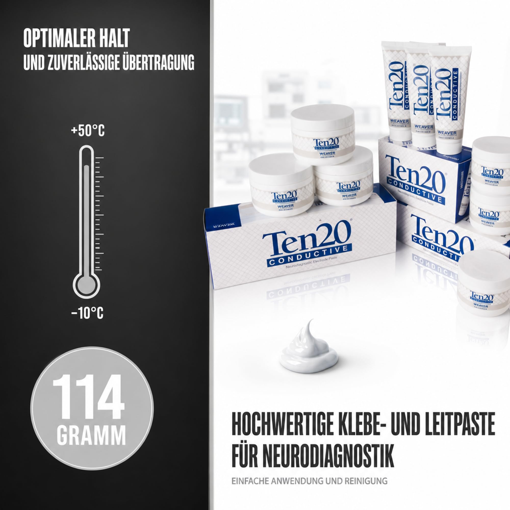 Ten20 Lot de 3 boîtes de pâte adhésive et conductrice de 114 g
