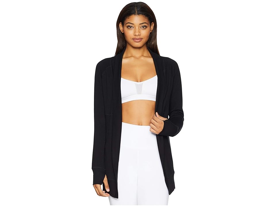 

Jockey Active Cozy Cardigan (Deep Black) Women's Sweater