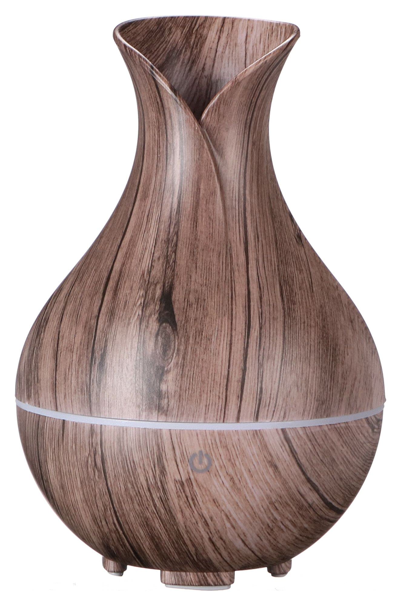 Bloom Aroma difuzer 200 ml, ultradźwiękowy nawilżacz powietrza, do nawilżania i nawilżania powietrza w domu, sypialni, biurze, aromaterapii, do olejków eterycznych (szare drewno)