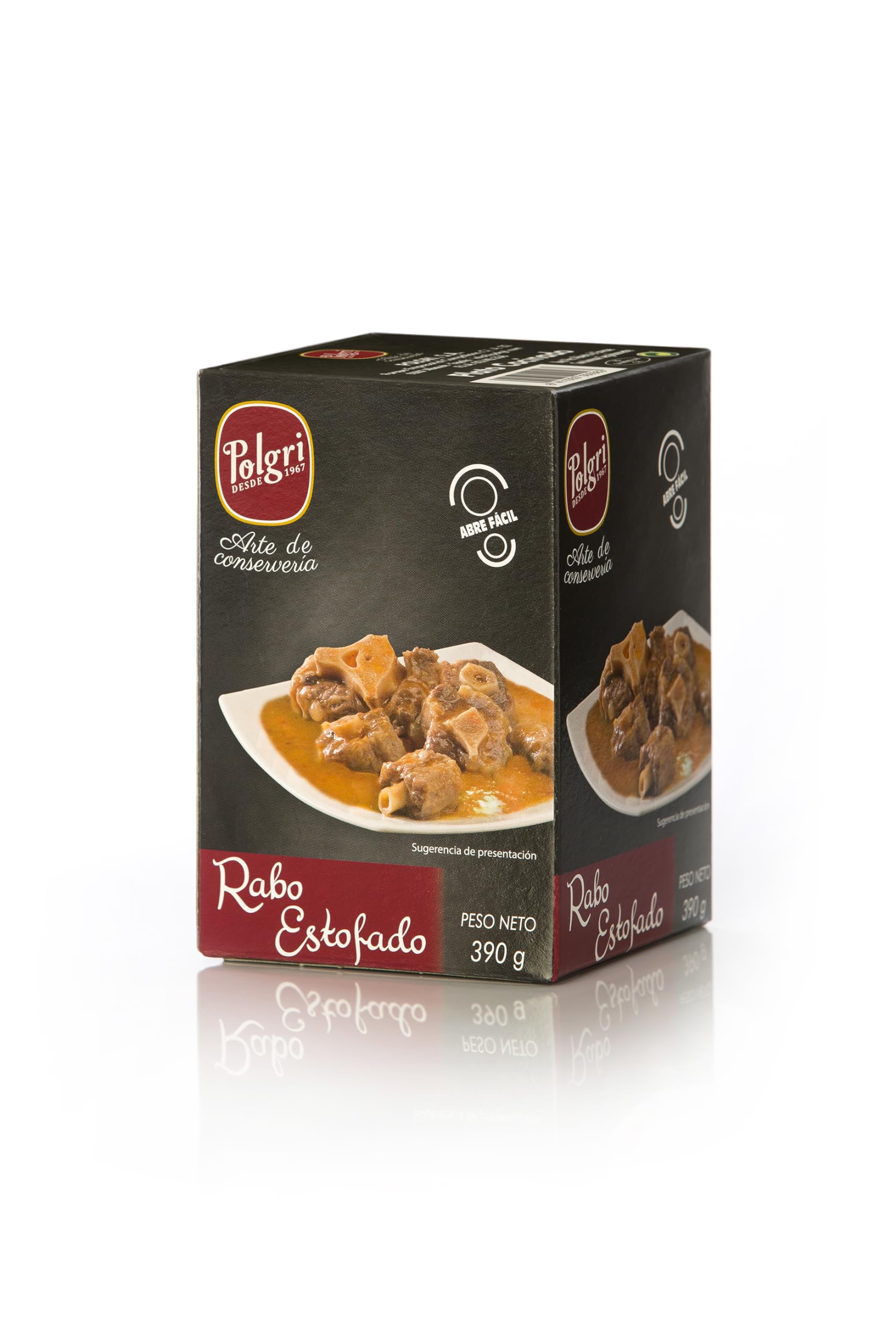 POLGRI Rabo de Toro Rabo Estofado 390 g x 3 latas Rabo Vacuno Conserva Gourmet Plato Preparado Receta Tradicional Carne Premium Listo para Calentar Sabor Intenso Cocina Manchega Casera