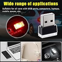 Vista 32 de Augeny 4 lámparas LED USB para el interior del automóvil, luz nocturna decorativa USB enchufable, kit de iluminación ambiental portátil, accesorios