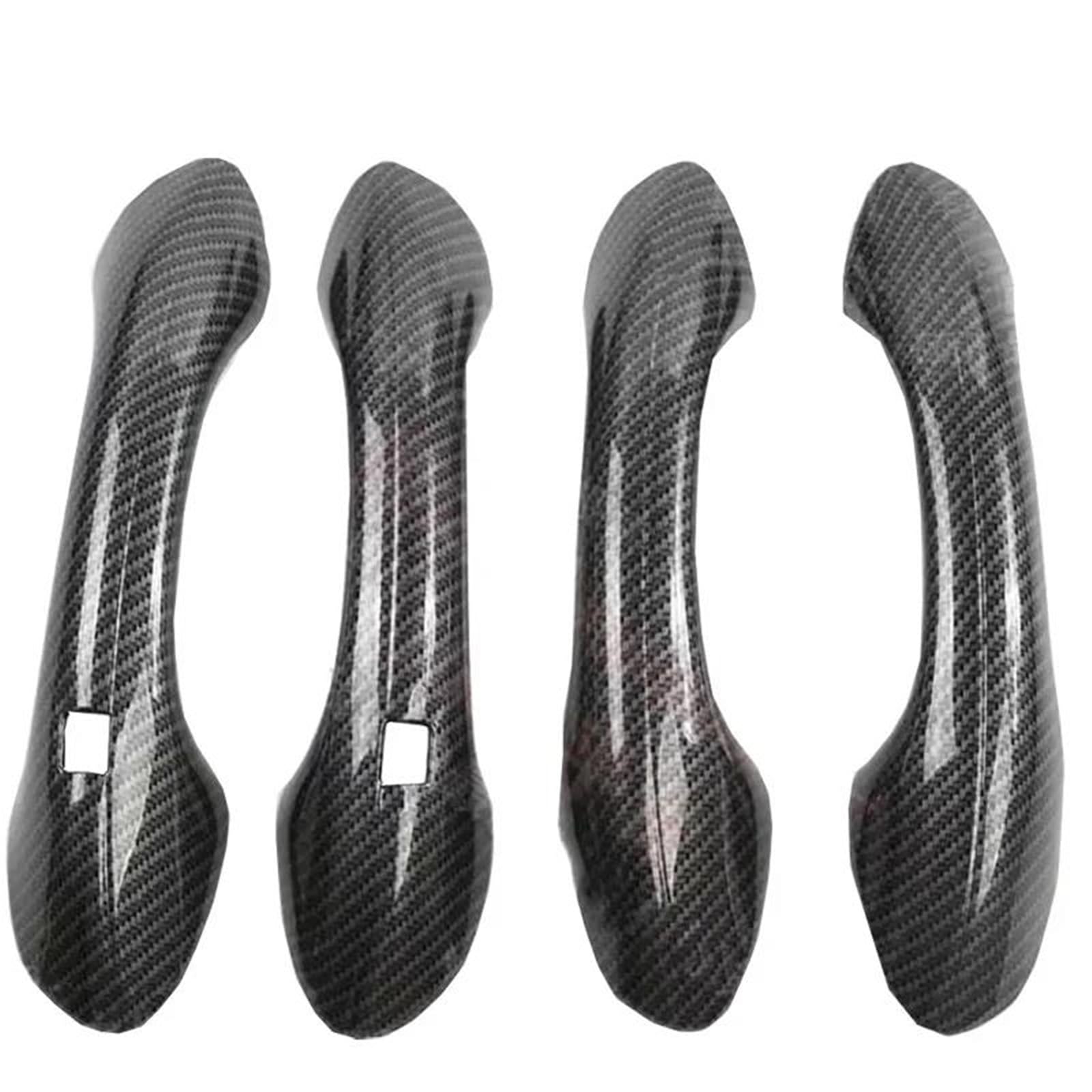 YUEYZHK Door Handle Cover Trim for Hyundai for Santa Fe TM 2019 2020 2021 2022 Accessories Plastic Imitation Carbon Fiber(Style 2)
